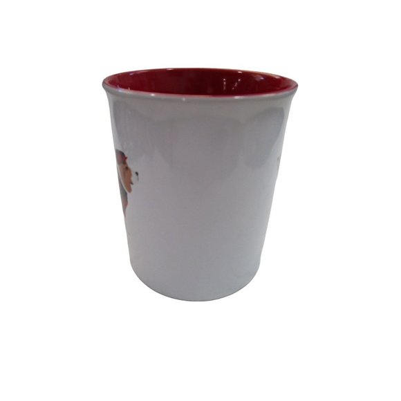 Cozyin Up With My Beagle In Red Black Plaid Coat Mug by Fringe Studio EUC - Picture 6 of 10